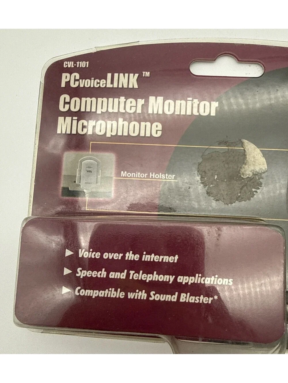 CVL-1101 PCvoiceLINK Computer Monitor Microphone CA Cyber Acoustics NEW SEALED